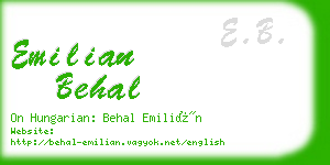 emilian behal business card